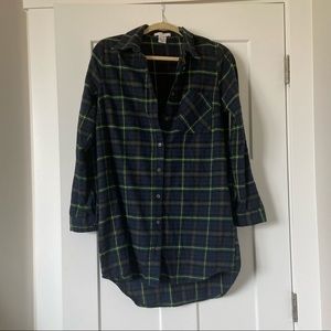 Cherish Over Sized Flannel Dress Size Small